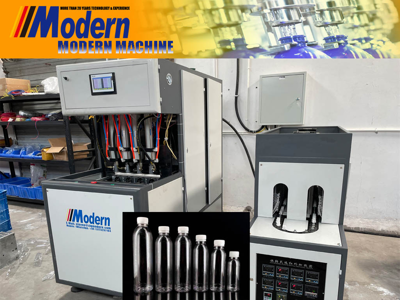 Semi Auto 4 Cavities Bottle Blowing Machine